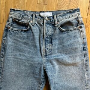 Topshop Denim Blue Straight Leg Jeans
